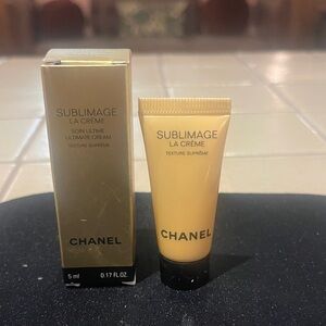 CHANEL Sublimage La Crème Mini Tube in Yellow with Black Cap NWT